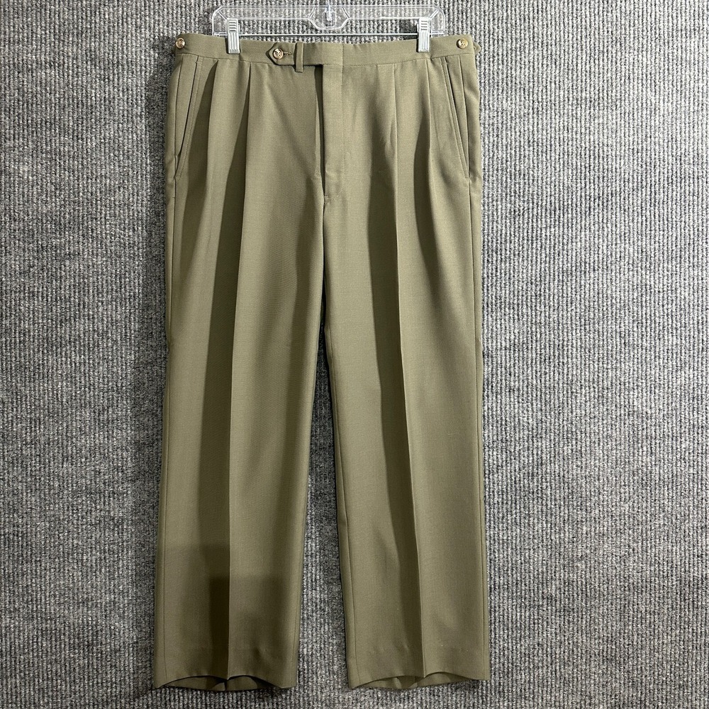 Hart‎ Schaffner & Marx Jack Nicklaus Mens Pants Actual W35xL28 Pleated Mid Rise